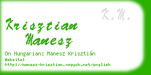 krisztian manesz business card